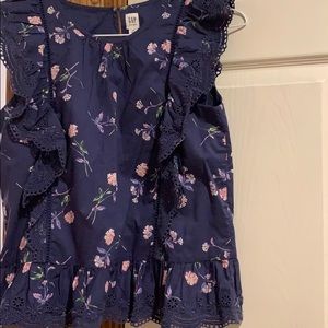 blue with pink flowers